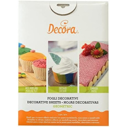 Kit 4 fogli decorativi effetto geometrico in plastica trasparente