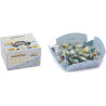 Dolce Arrivo Maxtris Mix Frutta Azzurro, in vassoio da 500 g. Ciocomandorla azzurri, incartati singolarmente