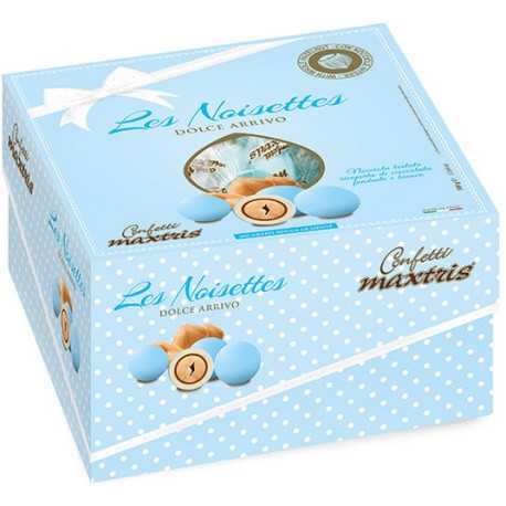 Confetti Dolce Arrivo Maxtris Noisettes Celeste in vassoio da 500 g Confetti Dolce Arrivo Maxtris Noisettes Celeste in vassoio da 500 g