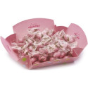 Dolce Arrivo Rosa Maxtris: confetti rosa a mandorla incartati singolarmente in vassoio da 500 g Maxtris