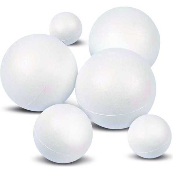Palla polistirolo sfera set da 70 palline diam. 2 cm