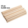 15 Bastoncini in legno diametro 0,4 cm e lunghi 30 cm 15 Bastoncini in legno diametro 0,4 cm e lunghi 30 cm
