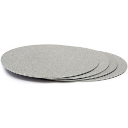 Disco Sottotorta Sottile Argento Decora (Ø16/36cm) – Base a Doppia Faccia di Spessore 0,3cm