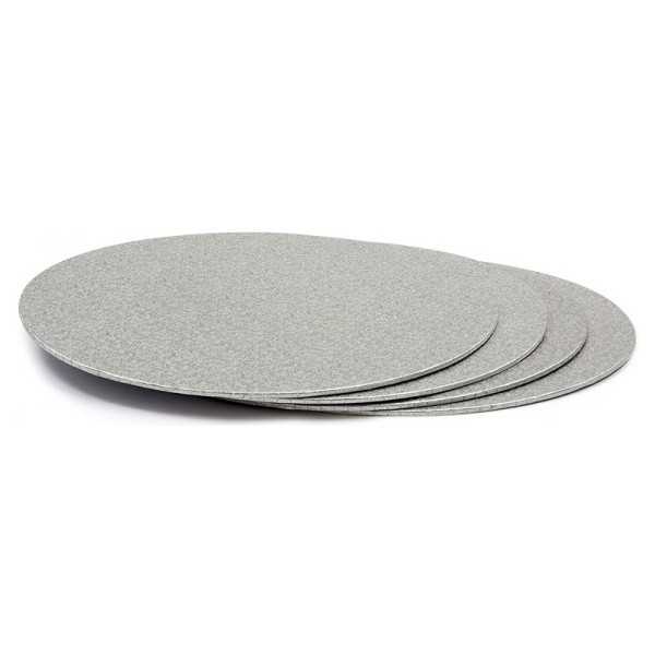 Da 16 a 36 cm disco sottotorta sottile argento tondo di altezza 3 mm da Decora