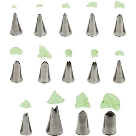 Cornetti Foglia vari in acciaio inox Decora Cornetti Foglia vari in acciaio inox Decora