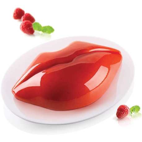 Stampo Bacio in silicone grigio per torte da 25 x 15 cm x h 65 mm di Silikomart Stampo Bacio in silicone grigio per torte da 25 x 15 cm x h 65 mm di Silikomart