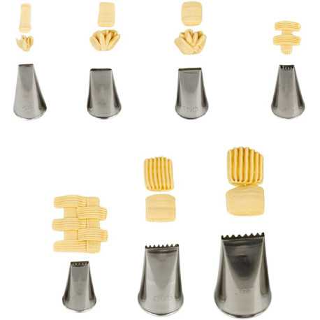 Cornetti Intreccio varie forme in acciaio inox da Decora Cornetti Intreccio varie forme in acciaio inox da Decora