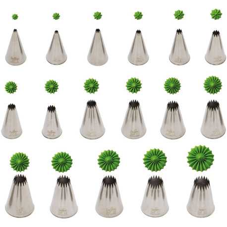 Cornetti Grande Stella Francese vari in acciaio inox Decora Cornetti Grande Stella Francese vari in acciaio inox Decora