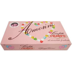 Confetti Amorini Rosa al cioccolato fondente da 1 Kg di Crispo