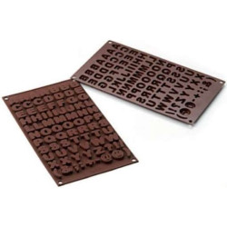 Stampo cioccolatini Lettere Alfabeto o Choco ABC in silicone da Silikomart