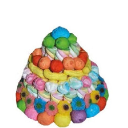 Torta Marshmallow piccola colorata 580 g, da esposizione per eventi e compleanni colorati