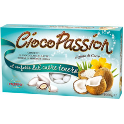 1 Kg Confetti Ciocopassion al Cocco, confetti gusto frutta cocco di Crispo