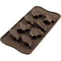 Stampo cioccolatini natura in silicone marrone da Silikomart
