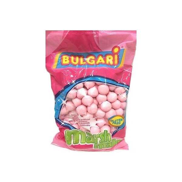 Marshmallow al gusto fragola a forma di palline colore Rosa in busta da 900 g di Bulgari