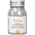 Perle argentate di zucchero da 100 g, 4 mm, per decorazione dolci da Decora