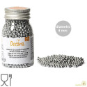 Perle argentate di zucchero da 100 g, 4 mm, per decorazione dolci da Decora