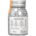 Perle argentate di zucchero da 100 g, 4 mm, per decorazione dolci da Decora