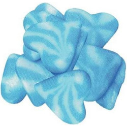 Caramelle gommose cuori azzurro lucidi in busta da 1 Kg