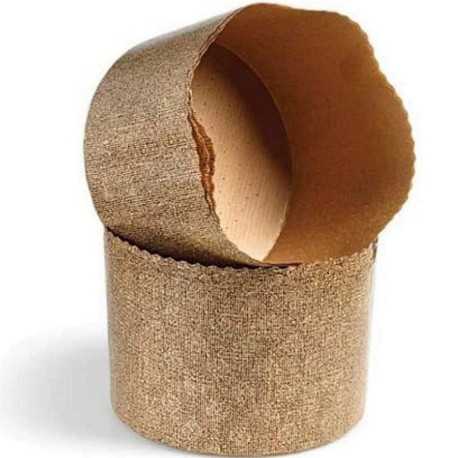 10 Stampi Panettone Alto in cellulosa da 1 Kg 10 Stampi Panettone Alto in cellulosa da 1 Kg