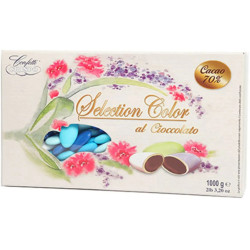 Confetti Selection Color Celeste al cioccolato 1 Kg  da Crispo