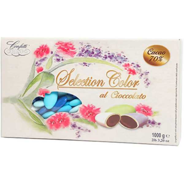 Confetti Selection Color Celeste al cioccolato 1 Kg  da Crispo