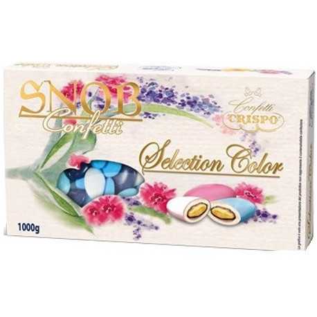 Confetti Snob Selection Color Celesti, cioco-mandorla al Latte sfumati celeste da Crispo