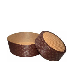Da 500 a 1000 g set 5 stampi panettone basso in carta forno