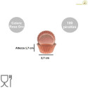 Set di 180 pirottini bon bon in carta forno color rosa oro di ø2,7xh1,7 cm da Decora