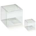 Scatola cubo portaconfetti trasparente in PVC, plastica morbida da 4 a 8 cm