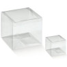 Scatola cubo portaconfetti trasparente in PVC, plastica morbida da 4 a 8 cm