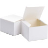 Da 5 a 8 cm scatola cubo portaconfetti in cartoncino bianco Da 5 a 8 cm scatola cubo portaconfetti in cartoncino bianco