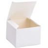 Da 5 a 8 cm scatola cubo portaconfetti in cartoncino bianco Da 5 a 8 cm scatola cubo portaconfetti in cartoncino bianco
