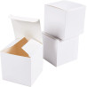 Da 5 a 8 cm scatola cubo portaconfetti in cartoncino bianco Da 5 a 8 cm scatola cubo portaconfetti in cartoncino bianco