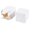 Da 5 a 8 cm scatola cubo portaconfetti in cartoncino bianco Da 5 a 8 cm scatola cubo portaconfetti in cartoncino bianco