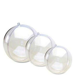 Pallina Apribile in Plexiglass (Ø6/8cm) – Da Decorare, Confezionare ed Appendere