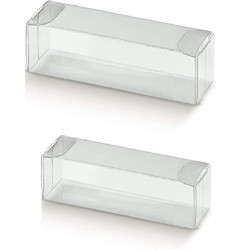 5x2,5 o 6x2,7 cm Scatola rettangolare PVC trasparente da decorare 10 pz