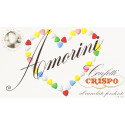 Confetti Cuore Amorini Bianchi 1Kg: cuore di cioccolato fondente e confettato da Crispo