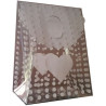 12 o 24 Sacchetti Regalo portaconfetti decorato Cuore Binaco in PVC 13,5x7xh17,5 cm 12 o 24 Sacchetti Regalo portaconfetti decorato Cuore Binaco in PVC 13,5x7xh17,5 cm