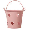 Mini Secchiello Rosa con decoro cuore, ideale portaconfetti bomboniera Mini Secchiello Rosa con decoro cuore, ideale portaconfetti bomboniera