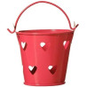 Mini Secchiello Rosso con decoro cuore, ideale portaconfetti bomboniera Mini Secchiello Rosso con decoro cuore, ideale portaconfetti bomboniera