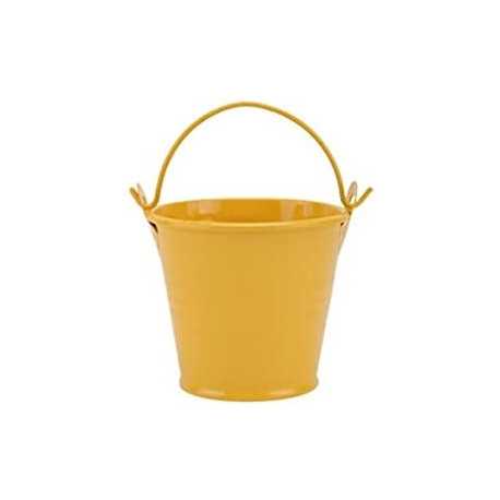 Mini Secchiello Giallo: piccolo secchiello in metallo, ideale portaconfetti bomboniera Mini Secchiello Giallo: piccolo secchiello in metallo, ideale portaconfetti bomboniera