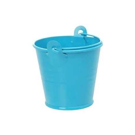 Mini Secchiello Azzurro: piccolo secchiello in metallo, ideale portaconfetti bomboniera Mini Secchiello Azzurro: piccolo secchiello in metallo, ideale portaconfetti bomboniera