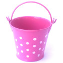 Secchiello fucsia con pois