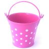 Secchiello fucsia con pois ideale portaconfetti bomboniera Secchiello fucsia con pois ideale portaconfetti bomboniera