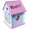 Scatolina portaconfetti in legno "Casetta" Nascita Bimba Rosa Scatolina portaconfetti in legno "Casetta" Nascita Bimba Rosa