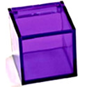 Scatola Cubo portaconfetti Viola Lilla Trasparente in plexiglas 5x5x5cm