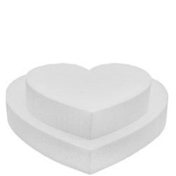 Da 15 a 30 cm cuore alto 5 cm in polistirolo per torte da esposizione o Dummy Cake a Cuore