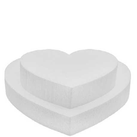 Da 15 a 30 cm cuore alto 5 cm in polistirolo per torte da esposizione o Dummy Cake a Cuore Da 15 a 30 cm cuore alto 5 cm in polistirolo per torte da esposizione o Dummy Cake a Cuore