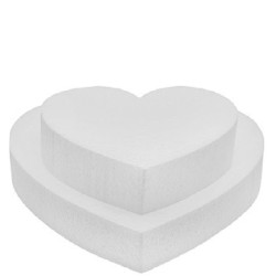 Da 15 a 30 cm cuore alto 7,5 cm in polistirolo per torte da esposizione o Dummy Cake a Cuore