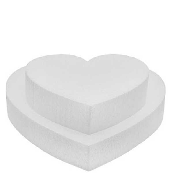 Da 15 a 30 cm cuore alto 7,5 cm in polistirolo per torte da esposizione o Dummy Cake a Cuore